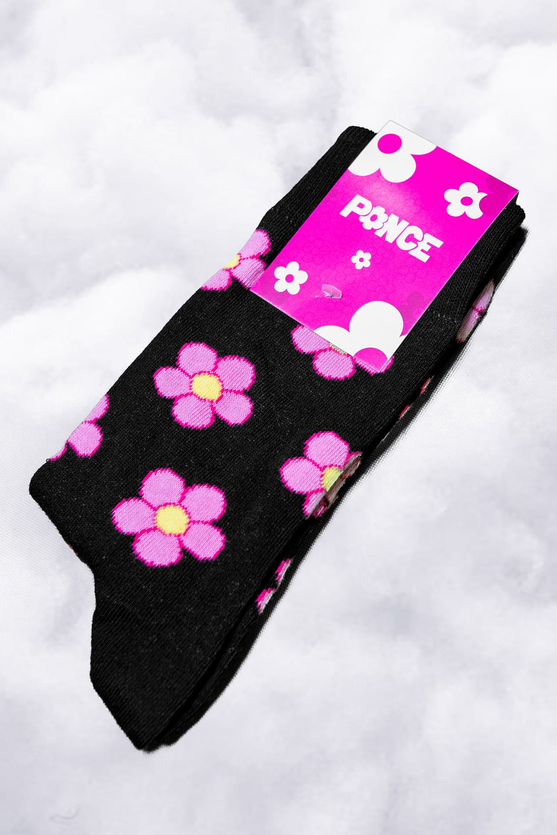 Chaussettes Fleur Rose